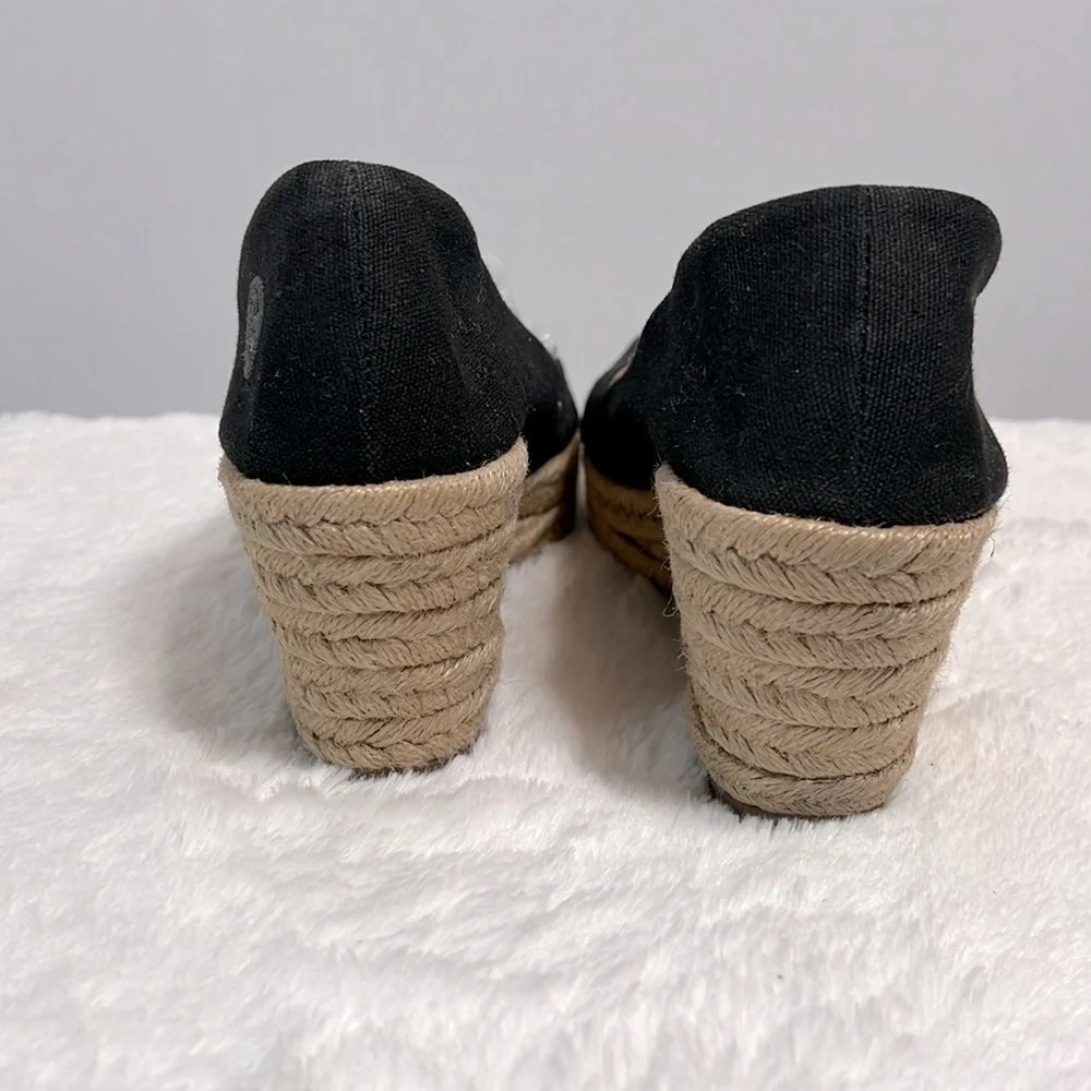 Tory Burch Filipa Black Canvas Espadrille size 9 - Picture 6 of 12